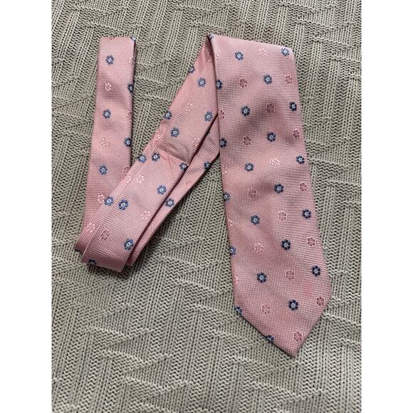 Eminent Domain pink floral silk tie - Picture 1 of 6